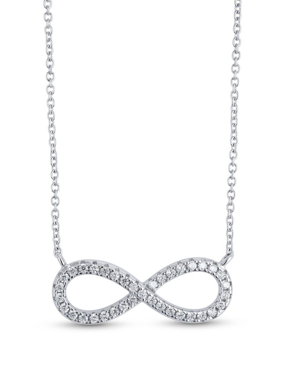 Infinity Gemstone Necklace, 925 Sterling Silver Charmed Aroma Love Story